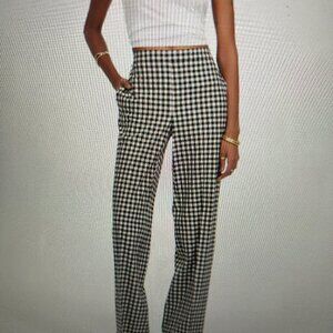 Madewell Easy Pull-On Pant in Gingham (Small)